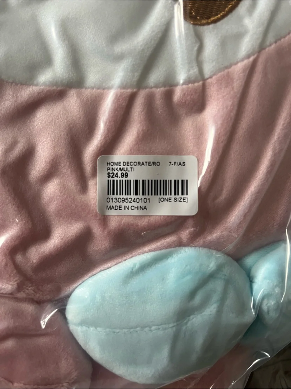 My Melody Plush Pillow with blue Bow